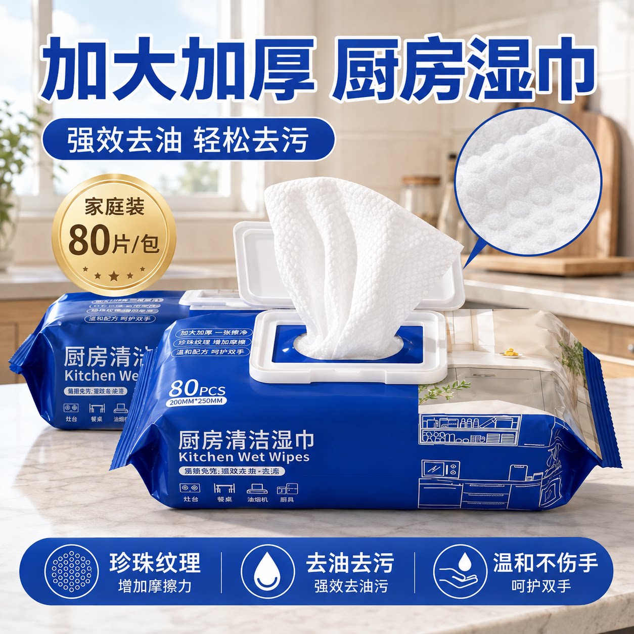 全网热销【100W】厨房家用湿巾图片