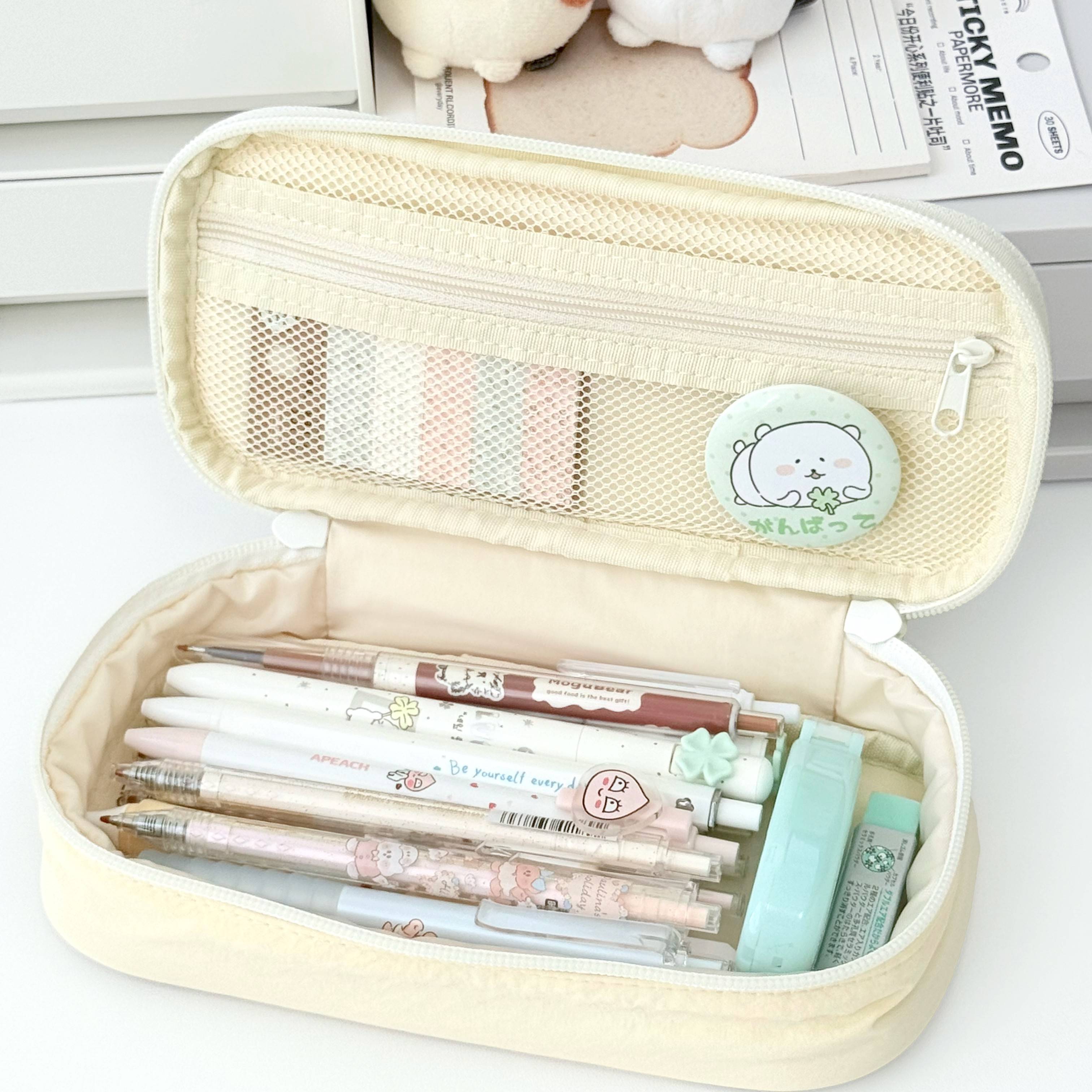 芝田·原创正品ins风纯色笔袋简约大容量高颜值女生笔盒文具袋