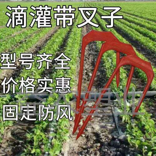 防风滴灌叉夹子滴灌带固定卡子滴灌带固定器塑料叉子卡管器微喷带