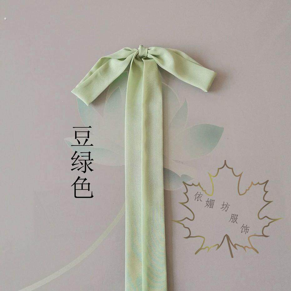 汉服发带女古风丝带飘带超仙束发发圈复古风蝴蝶结网红发饰纯色