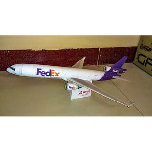 纸模型非成品麦道 MD-11 Fedex联邦快递民航客机飞机 1:72 1:100