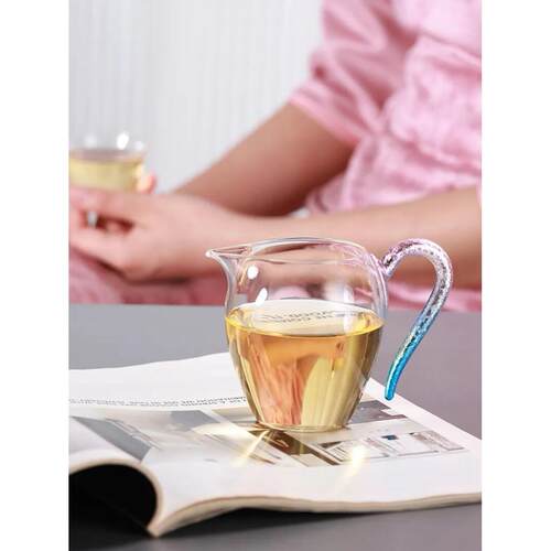 商明新型高硼硅耐热玻璃公道杯功夫茶具茶隔板茶滤杯大茶海