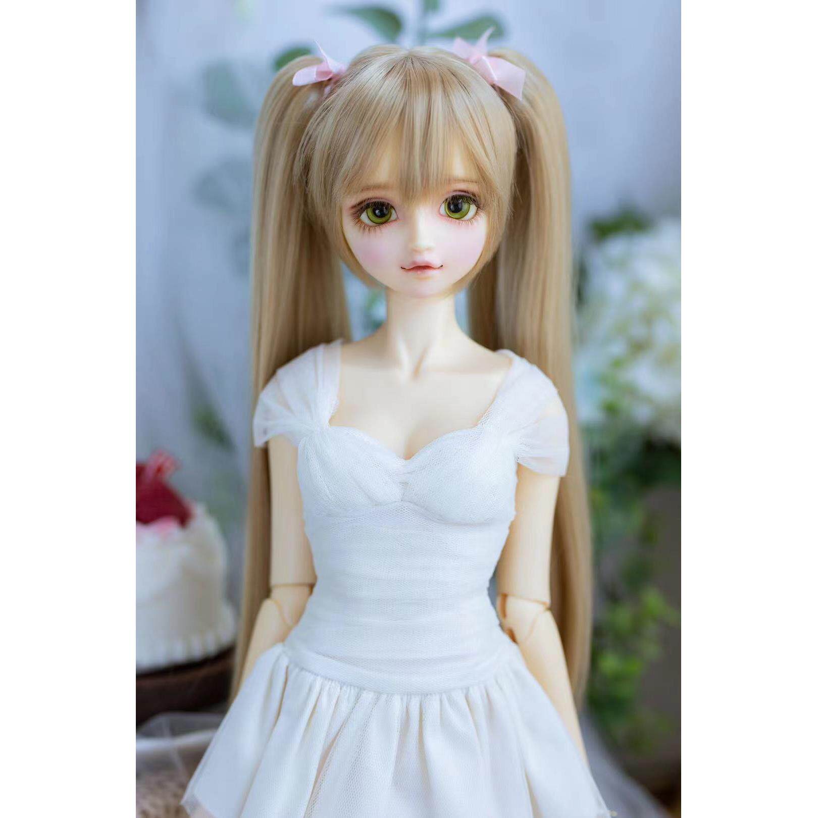 【咔咔星球】BJD假发女款3分4分假毛 双马尾二次元发 虎口夹 长发
