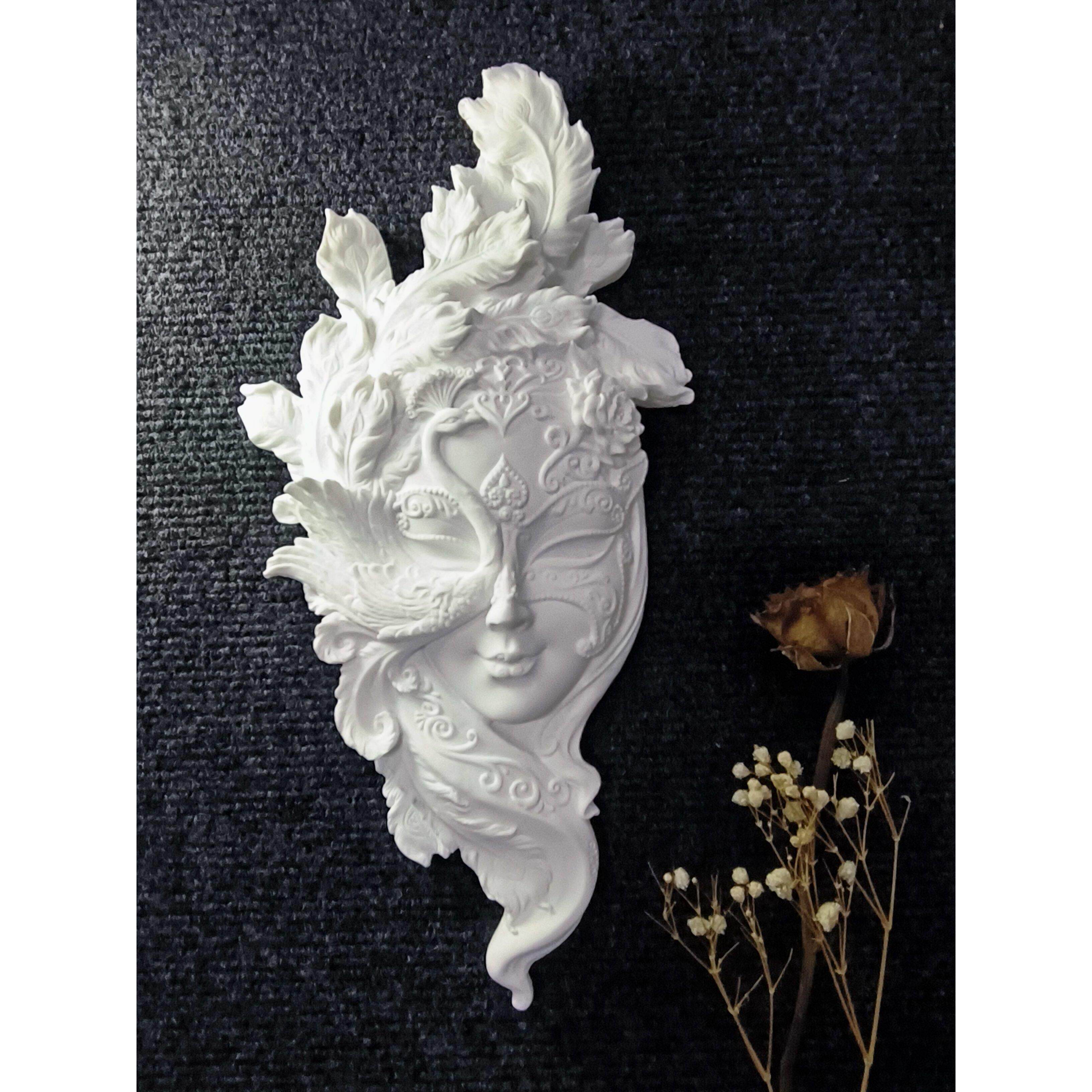 雀之灵 立体浮雕装饰画 玄关壁挂 石膏雕塑艺术品