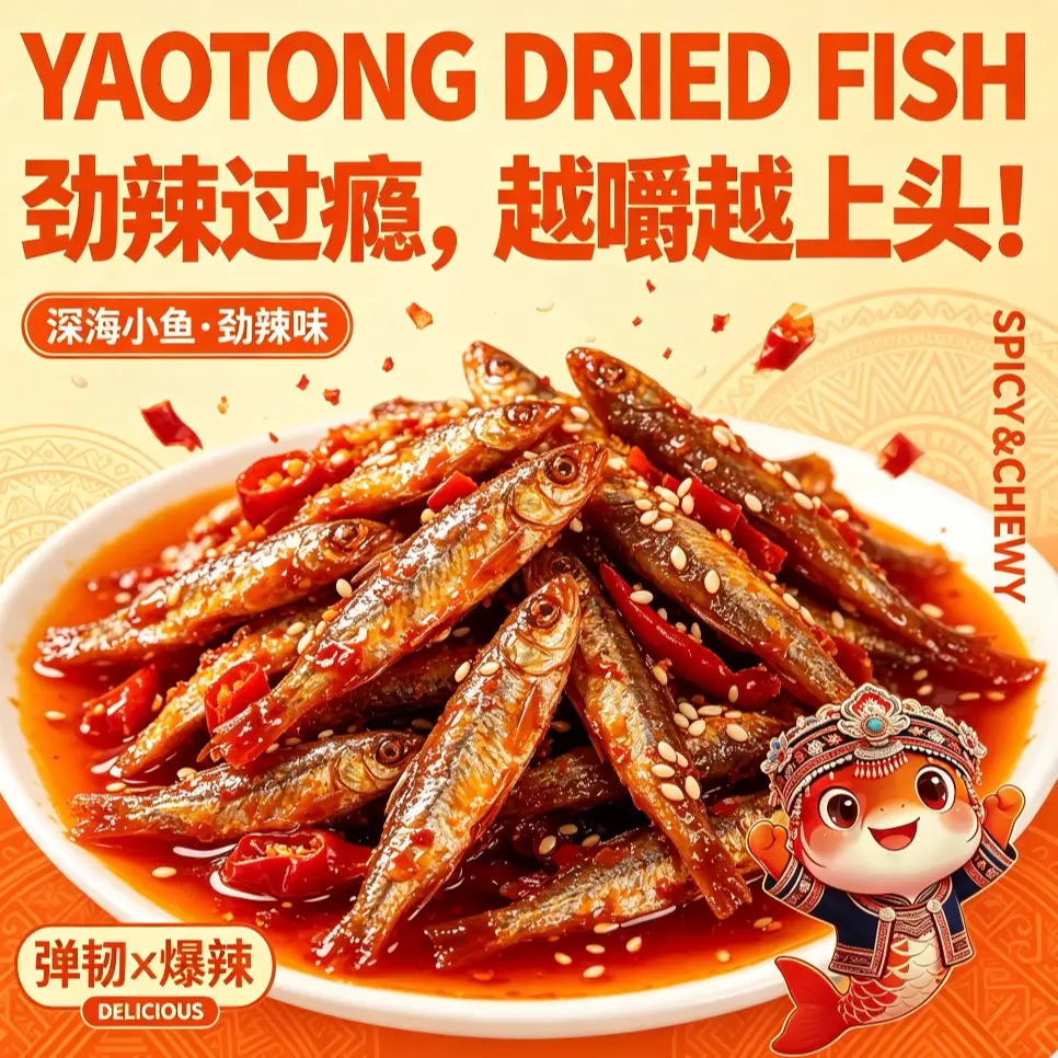 【特惠】香辣深海小鱼仔毛毛鱼即食解馋休闲追剧零食