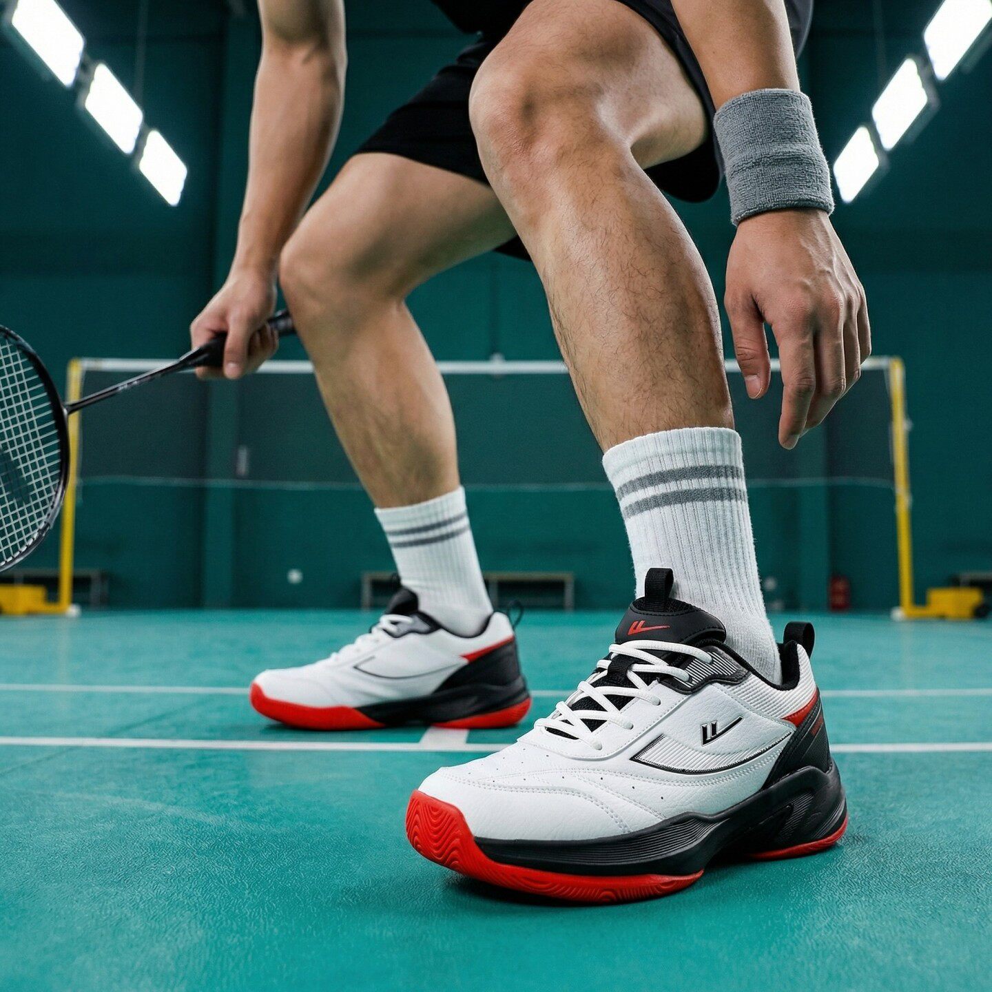 回力专业羽毛球鞋 2026新款男运动鞋厚底减震室内比赛防滑训练鞋