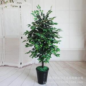 外贸爆款人造仿真榕树假榕树大型绿植盆栽室内落地客厅盆景装饰树