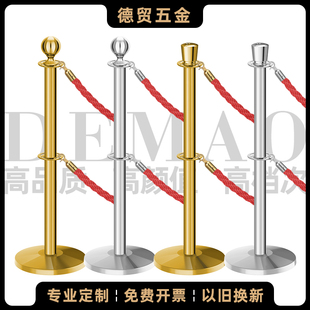 酒店一米线栏杆座圆头挂绳礼宾杆迎宾柱双层双节排队护栏围栏定制