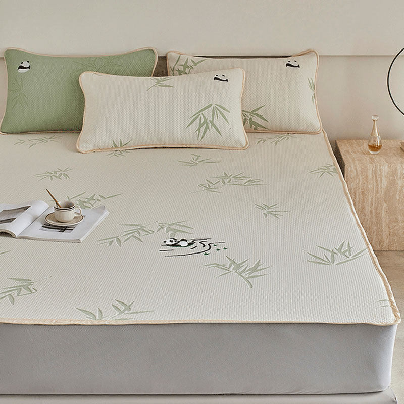 A类抗菌丨冰丝凉席三件套 夏季凉感床笠款冰丝席可水机洗空调软席,床上用品,冰丝席,淘宝优惠券,粉丝福利购,淘宝优惠卷