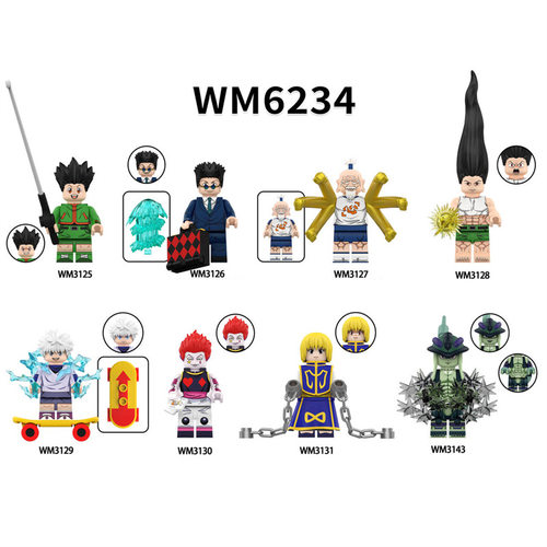 外贸专供袋装WM6234拼装积木人仔玩具