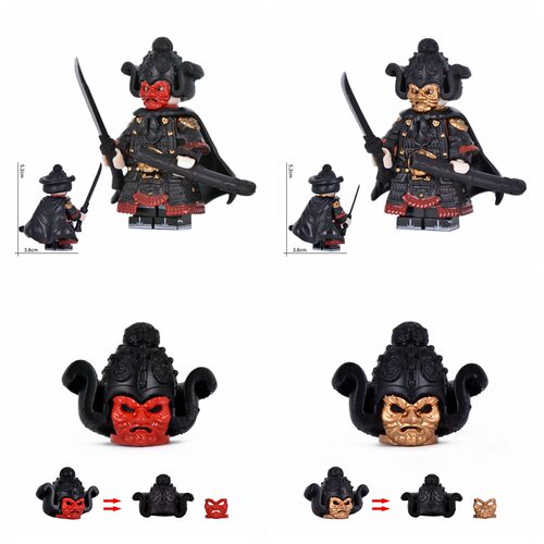 TT862-863国风古代武士拼装积木人仔玩具外贸货品