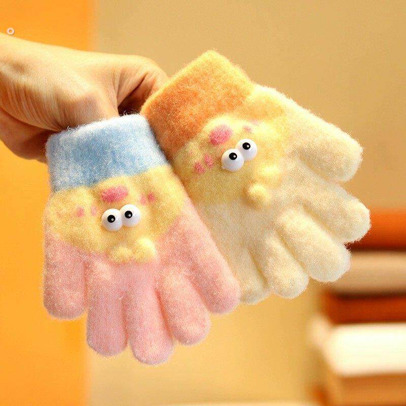 宝宝五指手套秋冬季保暖儿童加厚2-4岁分指婴儿韩版可爱男童女童