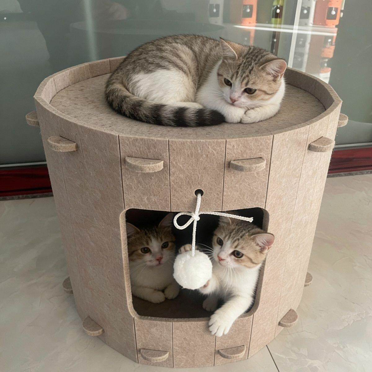钻洞猫窝猫爬架耐磨树洞猫屋树洞猫窝四季四季通用猫产房别墅帐篷