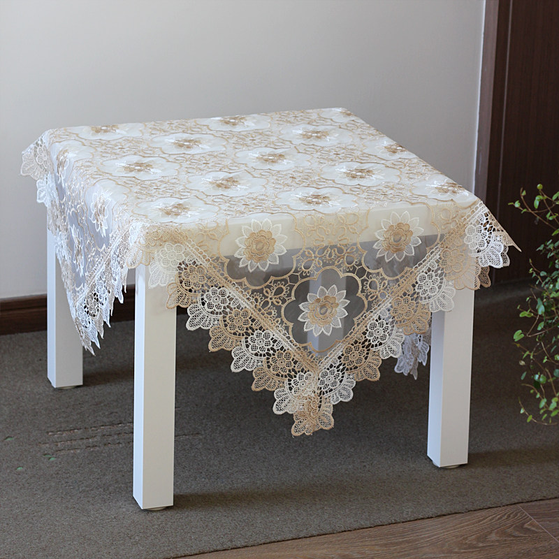 茶几桌布蕾丝长方形欧式小圆桌家用餐桌布正方形台布桌旗防尘盖巾,居家布艺,桌布,淘宝优惠券,粉丝福利购,淘宝优惠卷