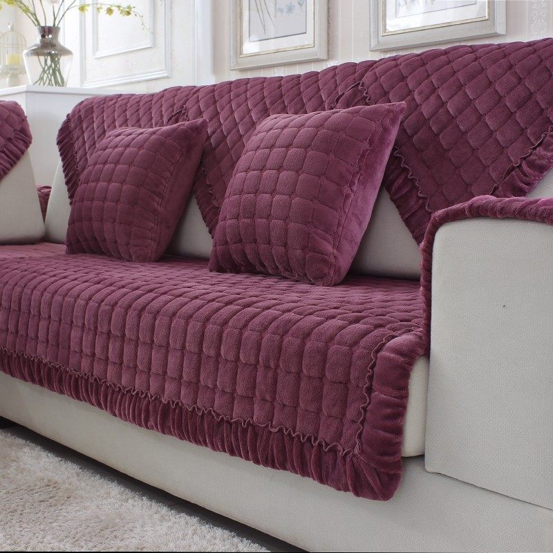 冬季加厚沙发垫毛绒沙发坐垫皮防滑布艺沙发套罩法兰绒沙发巾定做,居家布艺,沙发垫,淘宝优惠券,粉丝福利购,淘宝优惠卷