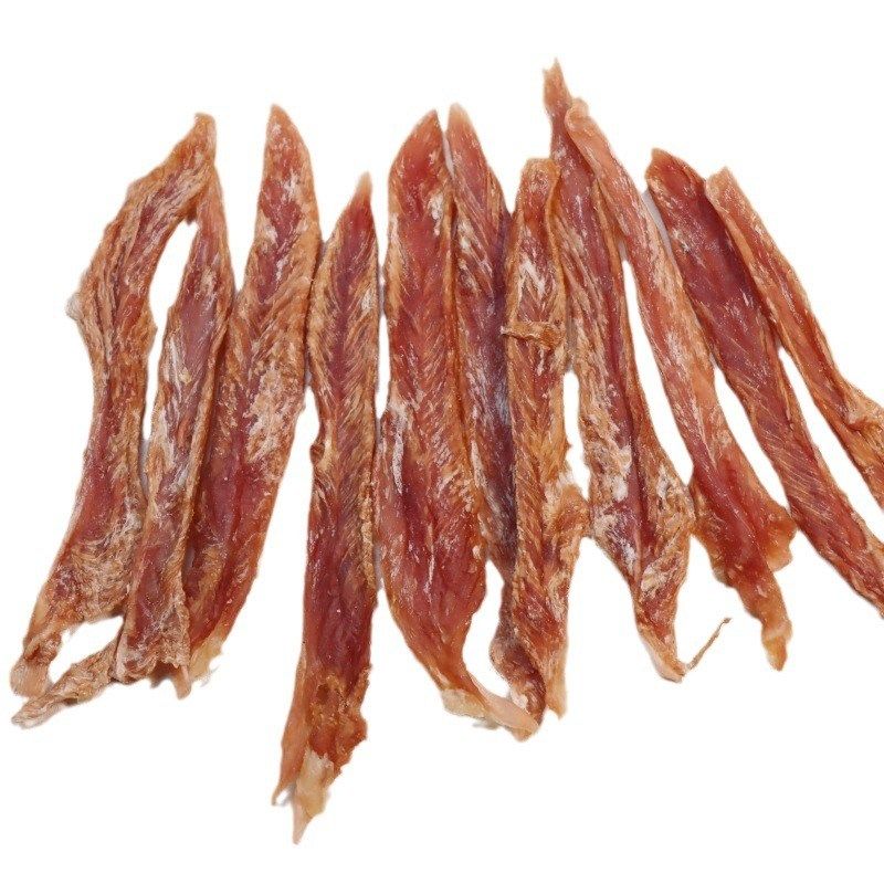 鸡肉鸭肉条无添加切片烘干宠物零食薄片切条清火吸收营养奖励100g