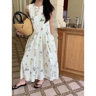 韩系碎花圆领宽松背心连衣裙ZY3122 植物系穿搭 3th Morning