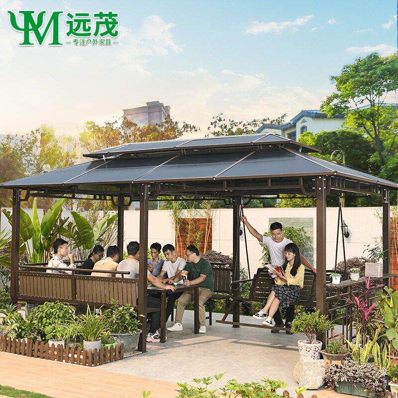 远茂新中式亭子户外凉亭庭院休闲花园遮阳蓬室外雨棚防腐木凉亭
