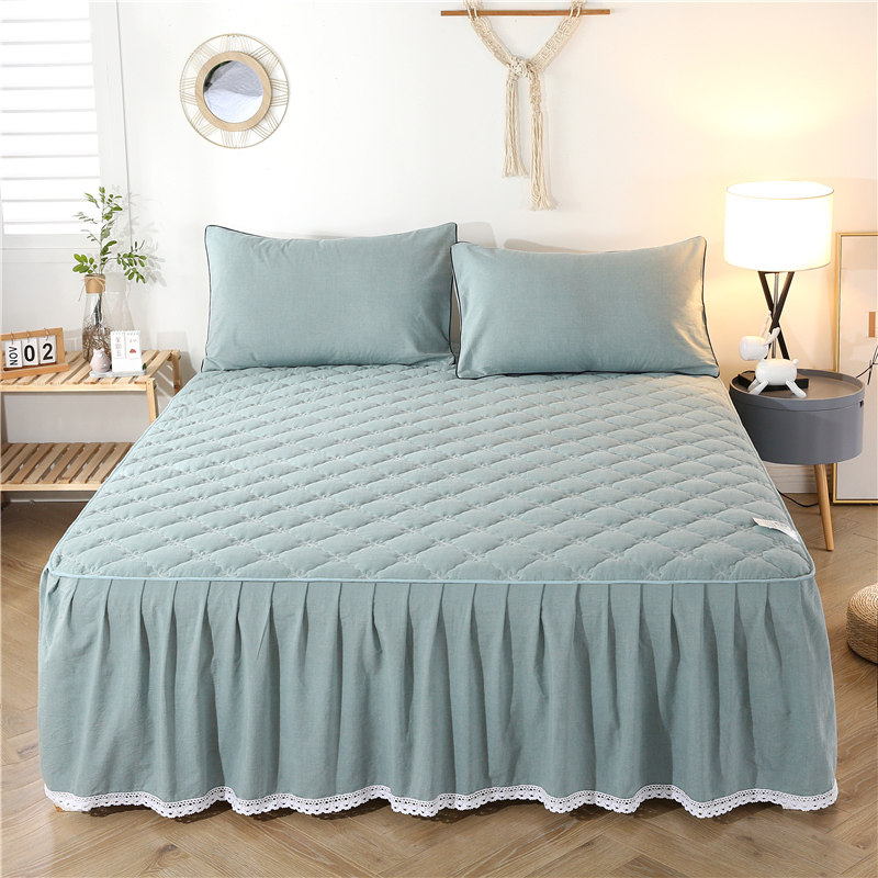 高档水洗棉全棉夹棉床裙三件套纯棉床罩单件新款床盖床单时尚床笠,床上用品,床裙,淘宝优惠券,粉丝福利购,淘宝优惠卷