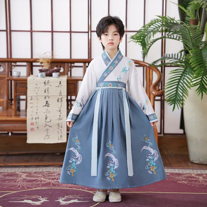 儿童汉服男童唐装春夏款中国风古装书童国学服小学生开笔礼演出服,童装/婴儿装/亲子装,汉服,淘宝优惠券,粉丝福利购,淘宝优惠卷
