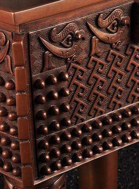 紫铜司父戊鼎方鼎摆件鼎盛千秋铜鼎家居客厅书房装饰品开业礼品