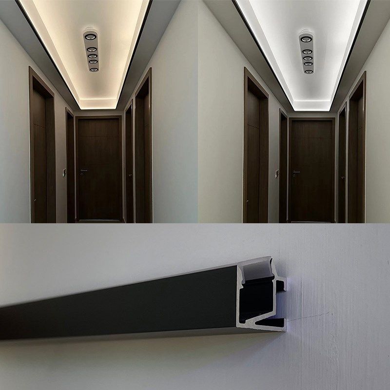 明装双眼皮吊顶灯槽向上发光洗墙洗顶线性灯沙发背景墙卧室床头灯,家装灯饰光源,线性灯,淘宝优惠券,粉丝福利购,淘宝优惠卷