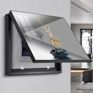 电表箱装饰画免打孔遮挡挂画现代客厅饭厅空开盒壁画配电柜总开关