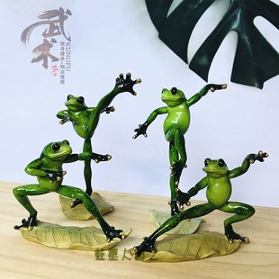 功夫青蛙摆件8090后怀旧电影人物武馆装饰家居创意摆件橱窗男生礼