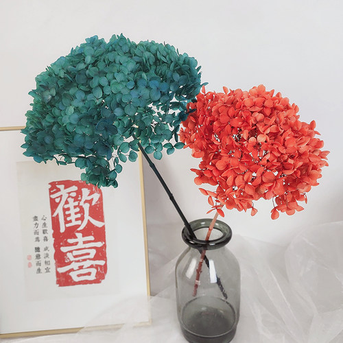 永生花安娜绣球干花真花diy材料家居店铺客厅摆件