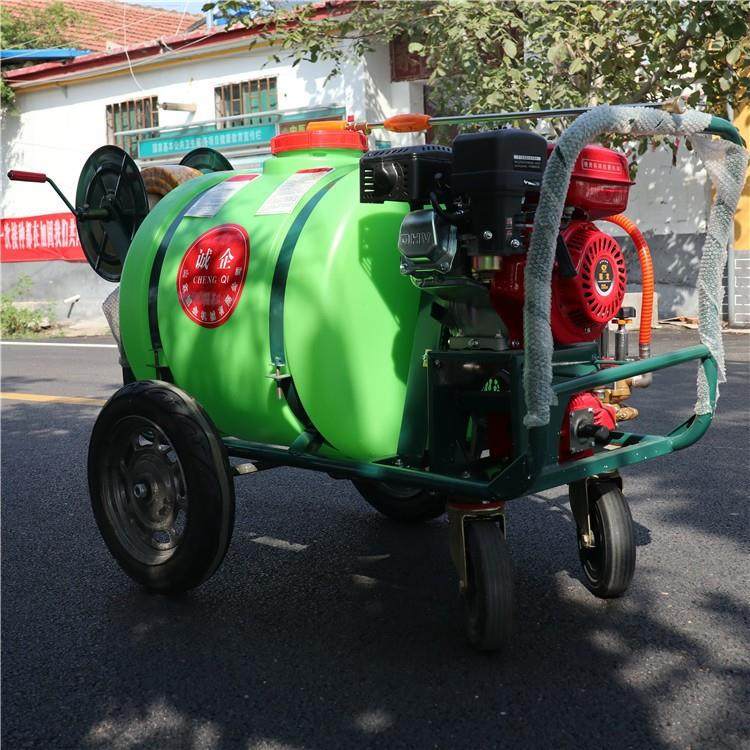 汽油160升推车式打药机 诚峰手推式喷雾清洗消毒机 防疫喷雾器