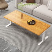 北美红橡木升降茶几餐桌两用电动升降桌升降茶桌客厅家用小户型