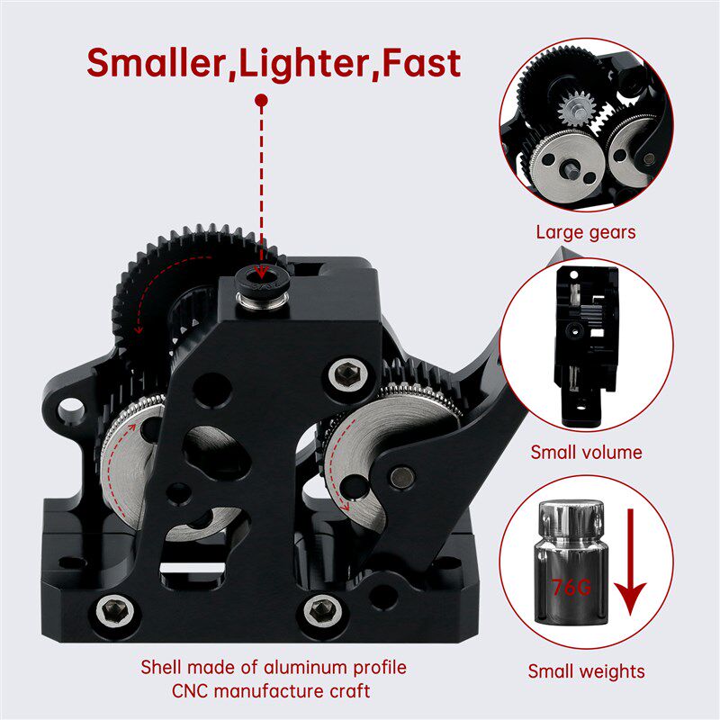 3d打印机配件全金属高品质HGX-LITE-extruder减速硬化钢齿挤出机