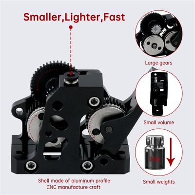 3d打印机配件全金属高品质HGX-LITE-extruder减速硬化钢齿挤出机