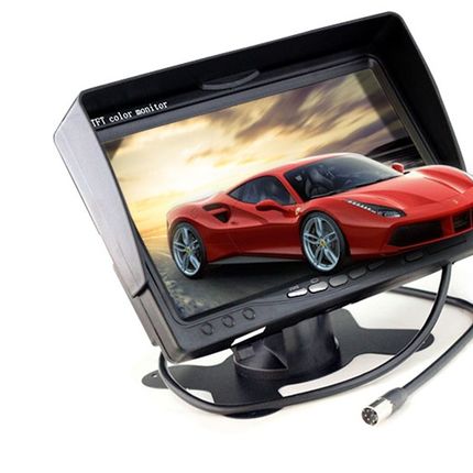 12v24v汽车通用高清遮阳7寸车载倒车影像屏车载7寸监控显示器倒车