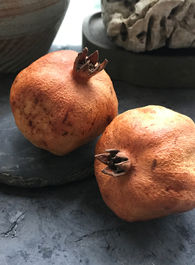 清供石榴风干小石榴晒干石榴摆盘婚喜供果干果天然酸石榴多子摆件