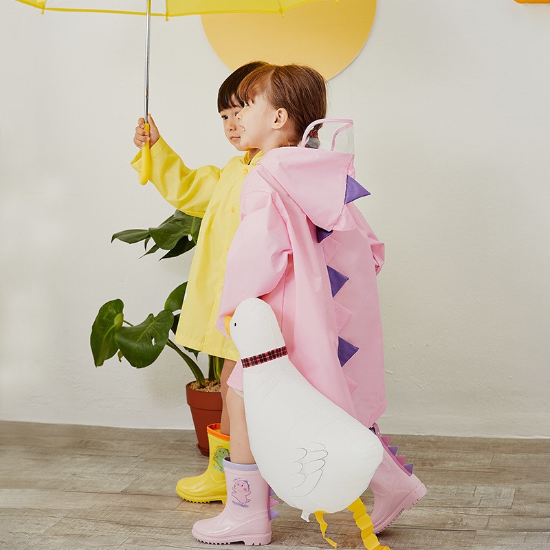 儿童恐龙雨衣男童斗篷式女童2022新款幼儿园中小童全身雨披2-7岁