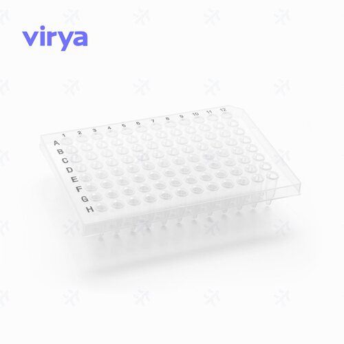VIRYA 0.1mL 96孔PCR板 半裙边透明黑字 聚丙烯材质无菌3321111