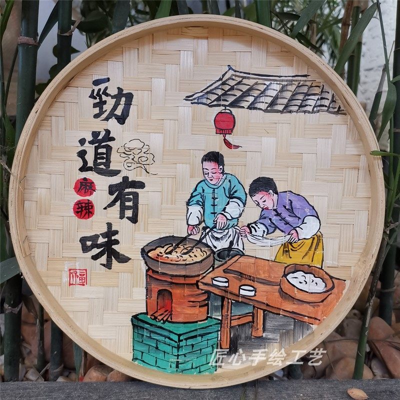 手绘新款粉面无框画墙休闲农场饭厅餐厅饭店墙上装饰画创意挂件挂,家居饰品,工艺画,淘宝优惠券,粉丝福利购,淘宝优惠卷