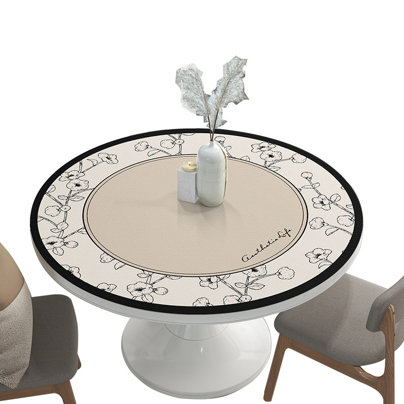 圆桌桌垫轻奢桌布防水防油免洗防烫皮革茶几垫防滑垫布圆形餐桌垫,居家布艺,桌布,淘宝优惠券,粉丝福利购,淘宝优惠卷