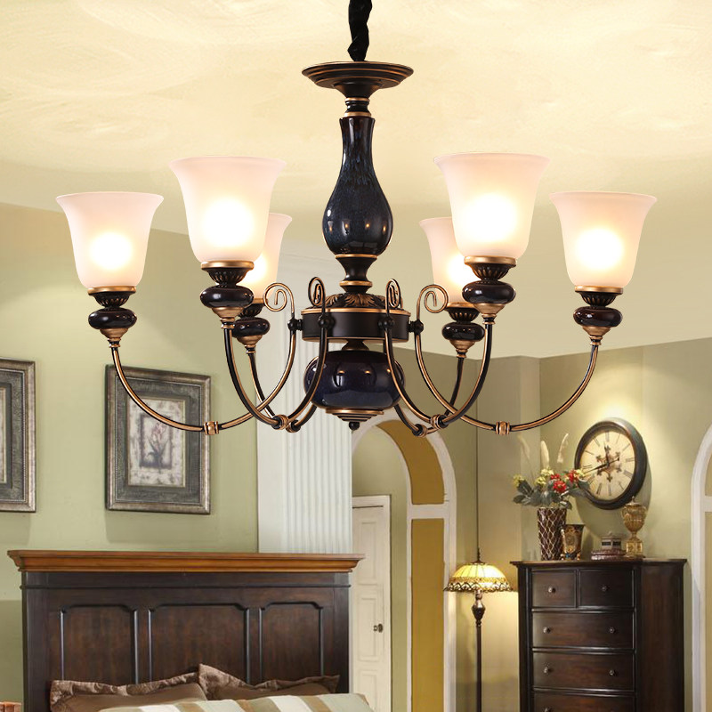 陶瓷铁艺吊灯客厅灯卧室灯书房灯餐厅灯美式欧式创意复古简约灯具,家装灯饰光源,客厅吊灯,淘宝优惠券,粉丝福利购,淘宝优惠卷