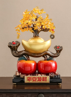 办公室桌面电视柜装饰玄关平安喜乐招财摆件家居饰品桌面工艺品