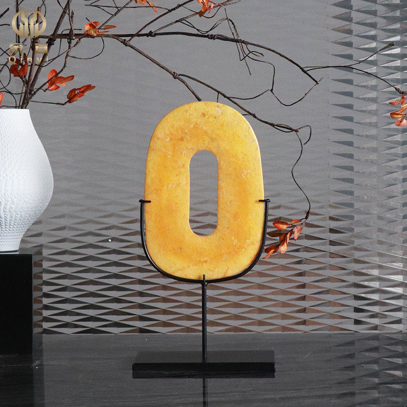 新中式软装玉璧摆件中式样板间售楼处酒店客厅电视柜玄关家居饰品,家居饰品,装饰摆件,淘宝优惠券,粉丝福利购,淘宝优惠卷