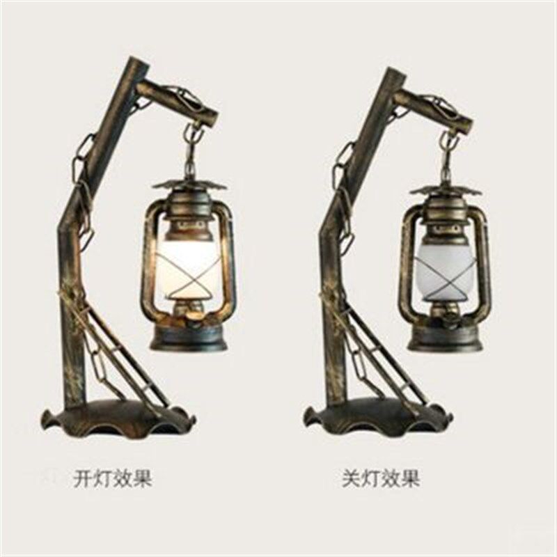 老式台灯个性卧室书房餐厅复古铁艺煤油灯创意中式仿古台灯,家装灯饰光源,装饰台灯,淘宝优惠券,粉丝福利购,淘宝优惠卷