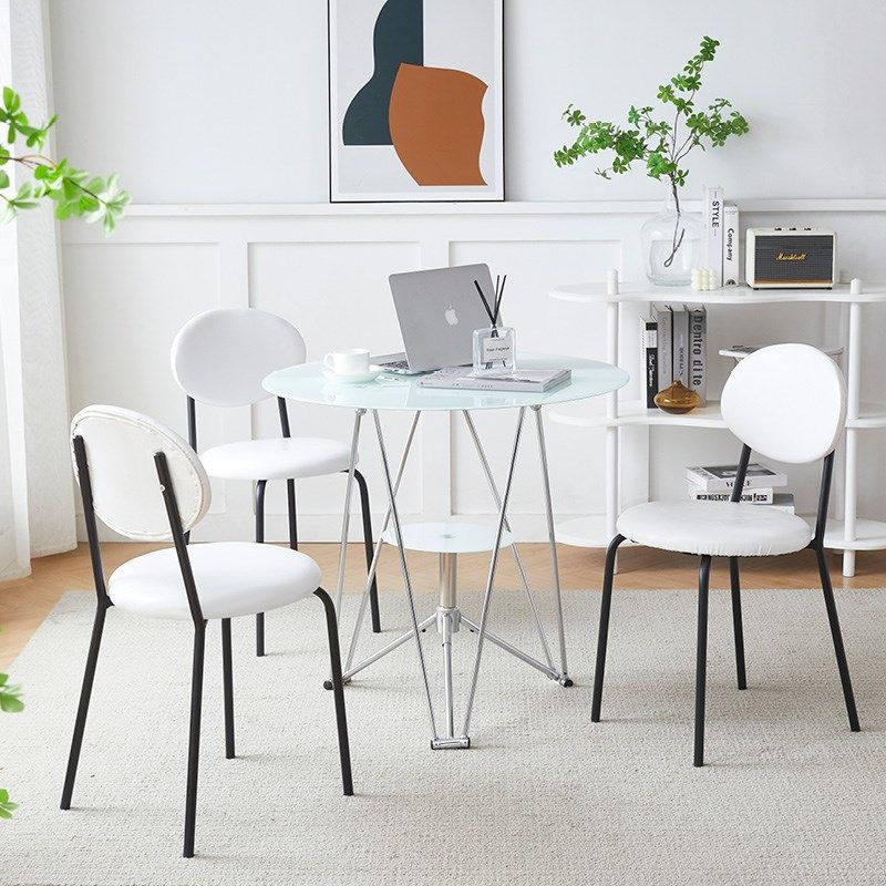 休闲阳台钢化玻璃桌圆形小餐桌洽谈桌茶桌圆桌面中古风复古桌茶几,住宅家具,玻璃餐桌,淘宝优惠券,粉丝福利购,淘宝优惠卷