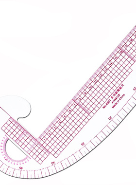 多功能服装尺6501服装设计打板尺曲线尺曲线板内置刻度钩刀尺58CM