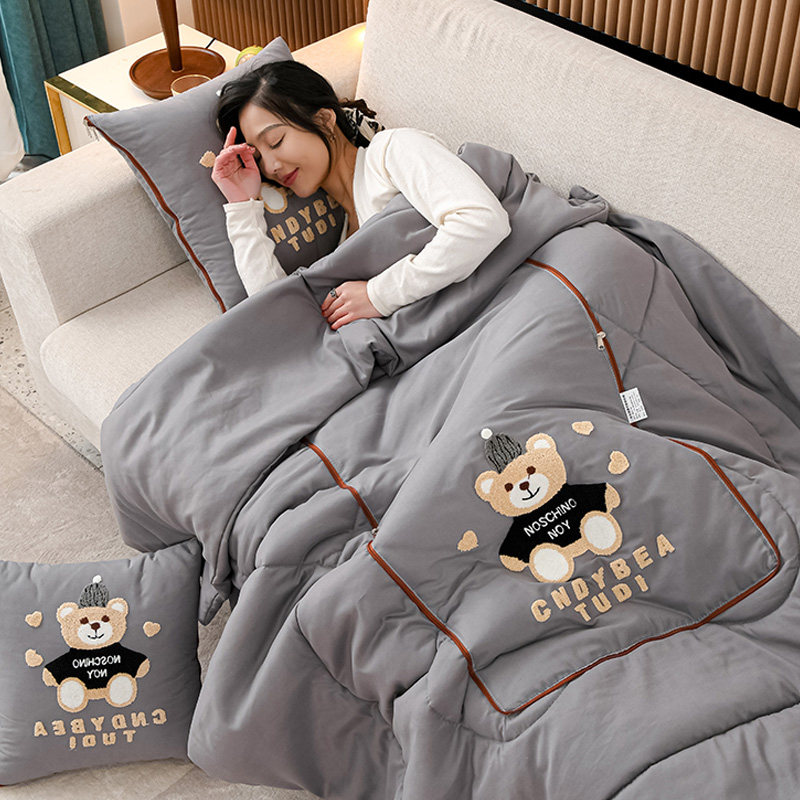 抱枕被子两用加厚毯子午睡办公室枕头被空调汽车载靠枕折叠二合一,居家布艺,抱枕被,淘宝优惠券,粉丝福利购,淘宝优惠卷