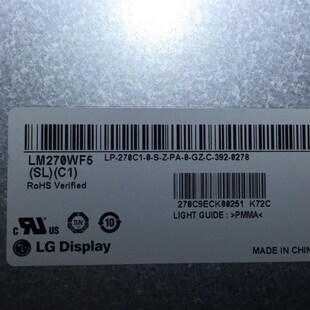 原装LG 27EA33VA 驱动板 主板 EAX64485308(1.0)LM270WF5(SL)(C1)
