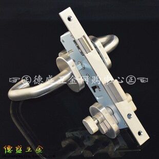 304不锈钢铝合金门锁塑钢门锁38方管特窄门框超窄分体8520锁体