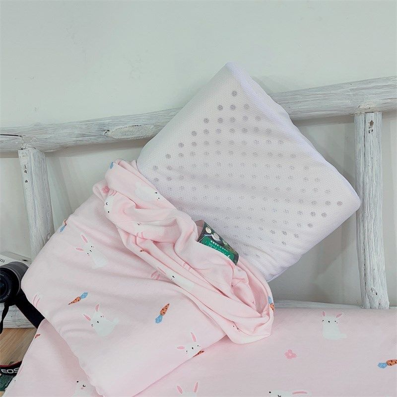 A类全棉针织棉儿童乳胶枕头幼儿园小学生护颈椎枕芯卡通记忆枕