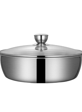 KANKUMA304不锈钢火锅盆加厚家用平底汤锅盆电磁炉专用和面发面盆